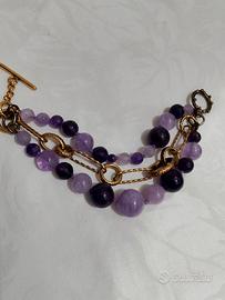 Bracciale con sfere di ametista di varie tonalità!