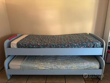 🛏️ 2 letti singoli ad incastro/salvaspazio