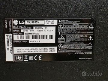 TV LG 49UJ635V–Difetto schermo, ideale per ricambi