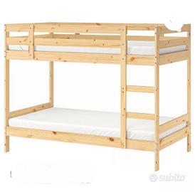 Letto ikea a castello Mydal e materassi