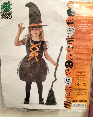 Vestitino da Streghetta Halloween taglia 4-5 anni