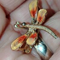 spilla libellula argento vintage