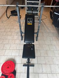 Panca regolabile da peso + 50kg di dischi