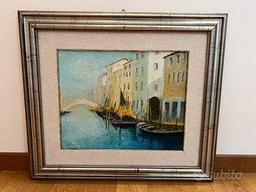 Quadro di Venezia Olio su Tela Corti Piacenza