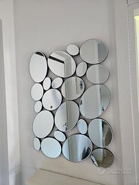 Specchio decorativo design a cerchi 60x80 cm