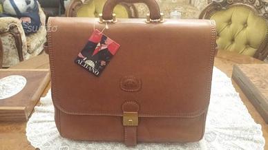 Borsa per ufficio in vera pelle color cuoio