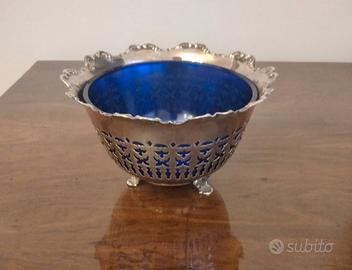 Grande zuccheriera inglese, argentata in EPNS