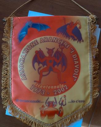 IVREA Carnevale Aranceri Diavoli 1973 Gagliardetto