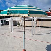 Ombrelloni da sole con base in cemento