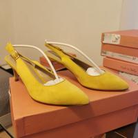 Slingback Le Chicche Camoscio Giallo