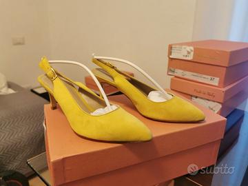 Slingback Le Chicche Camoscio Giallo