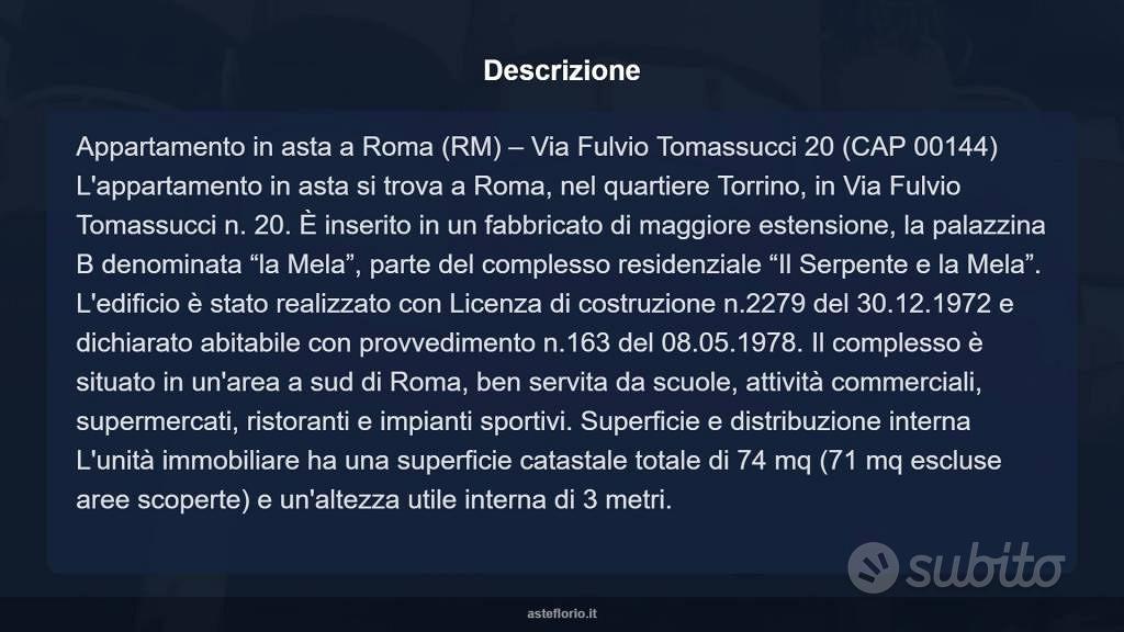 Appartamento – Roma, Torrino, Municipio Roma IX - Altro