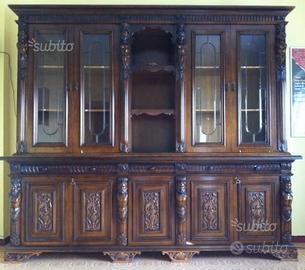 Mobile vetrina sala da pranzo legno massello