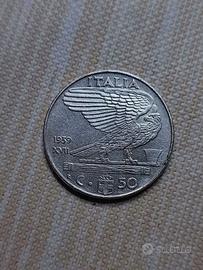 Moneta rara da 50 centesimi 1939