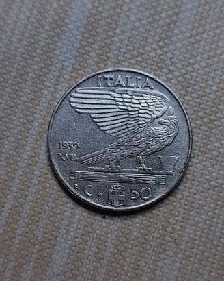 Moneta rara da 50 centesimi 1939