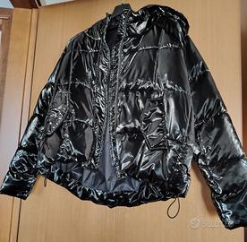 Piumino Sisley nero lucido, tg S