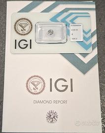 0.50 E VVS2 3EX Diamante NATURALE Certificato IGI