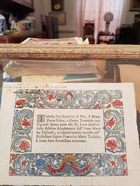INVITO DI NOZZE ANTICO DATATO 1733 DI NOBILI
