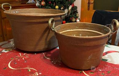 Pentole in rame rossa 