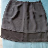 Gonna nera sopra il ginocchio taglia 42