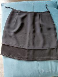 Gonna nera sopra il ginocchio taglia 42