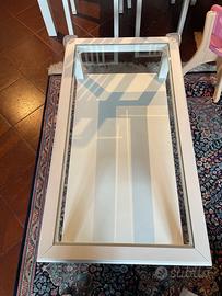 Tavolino basso salotto legno bianco