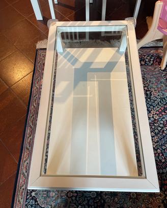 Tavolino basso salotto legno bianco