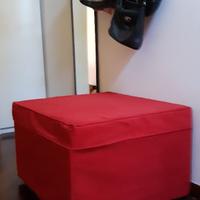 Poltrona-pouf letto giapponese, colore rosso