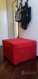 Poltrona-pouf letto giapponese, colore rosso