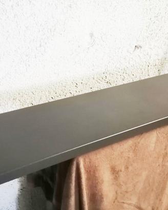 Mensola legno color antracite e acciaio nero