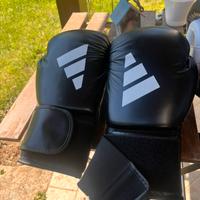 Guanti Box 12 oz Adidas e Caschetto Leone