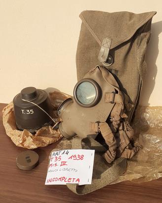 ANTIGAS T35 ITALIANA del 1938 WW2