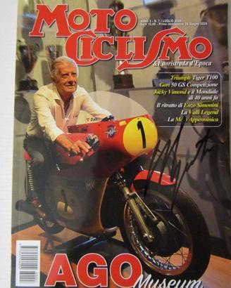 Rivista motociclismo con autografo g. Agostini