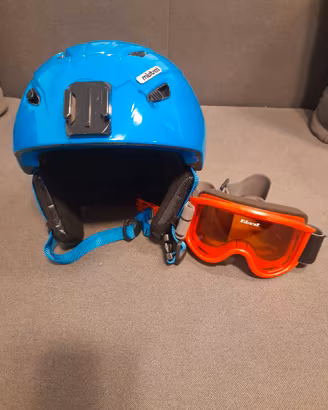 Casco da sci Mistral azzurro + maschera Blast