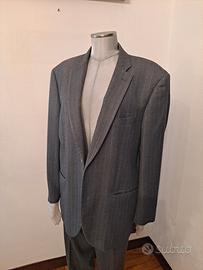 Completo uomo Gessato grigio taglia 56