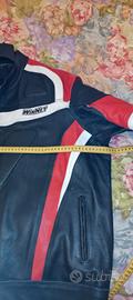 giubbotto moto in pelle 4xl