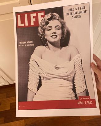 Poster Marilyn Monroe copertina quadro camera casa