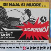 Adesivo sticker anarchia antimilitarismo