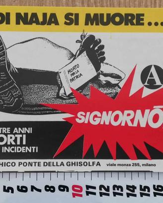 Adesivo sticker anarchia antimilitarismo