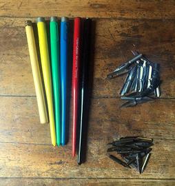 40 pennini e 6 penne per calligrafia