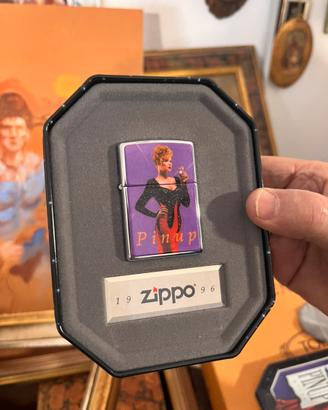 Accendino vintage zippo ‘90 pinup girl originale