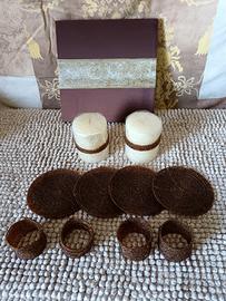 Set candele con accessori per 4 persone. 