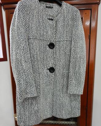 Cappotto donna grigio invernale, taglia 48