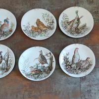 6 piatti da decorazione Game Birds Johnson Brother