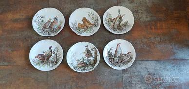 6 piatti da decorazione Game Birds Johnson Brother