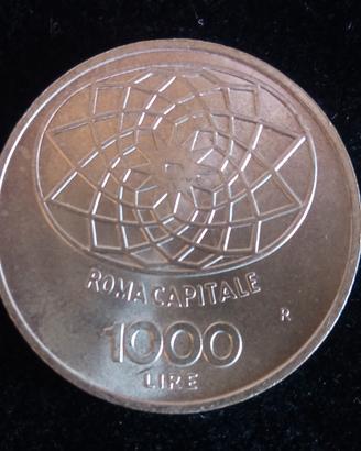 1000 lire argento Roma capitale
