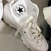 Converse Run Star Hi pelle bianca 37.5
