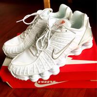 Nike Shox TL White Metallic Silver Max Orange n.43