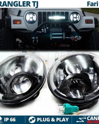 FARI LED 7'' Per JEEP WRANGLER TJ 6500K Angel Eyes