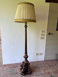 Lampada piantana con foglia oro e Specchio